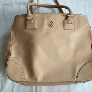 Tory Burch Beige Leather Tote